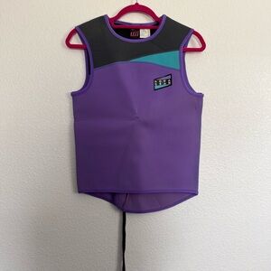 Vintage Nike Aqua Gear Purple Turquoise Gray Wetsuit Neoprene Swim Top Medium